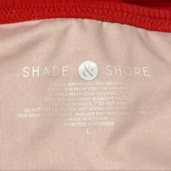 Xhiliration Red Ribbed Square Neck Bikini NWT L - Picture 4 of 4